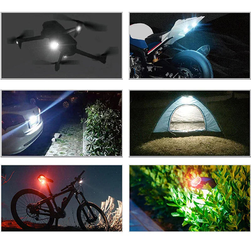Draadloos Led Motorachterlicht - Oplaadbare Afstandsbediening voor Rem- en Waarschuwingslicht