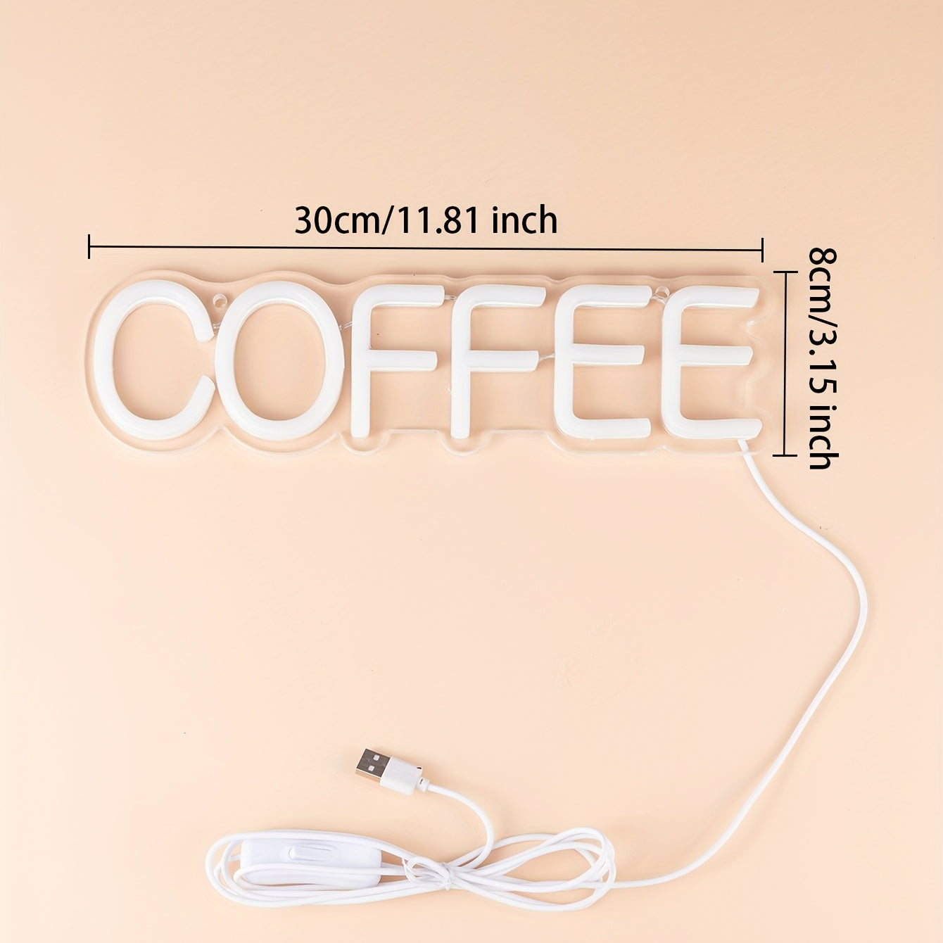 Stijlvol Led Neonlicht Koffie