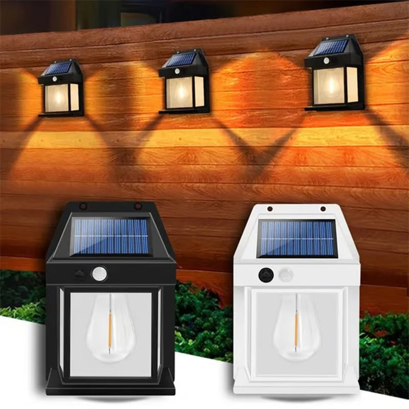 Elegante Outdoor Solar Wandleuchte