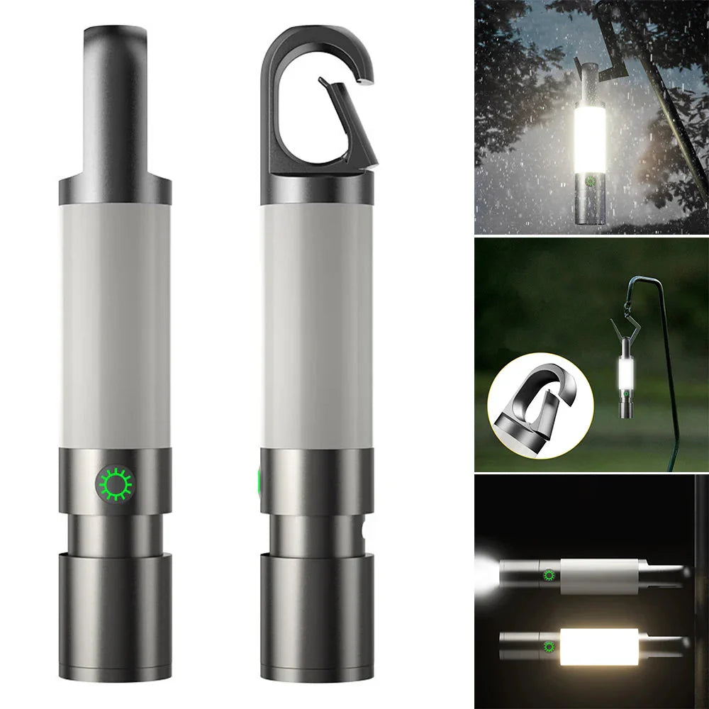 Led Zaklamp met Meerkleurenfilters - Oplaadbare Usb-c Zaklamp met Kampeer- en Noodlichtfunctie