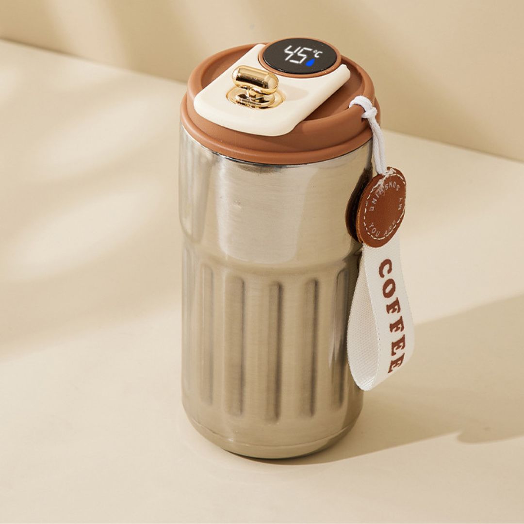 Roestvrijstalen Koffiemok met Led Temperatuurweergave 450 Ml