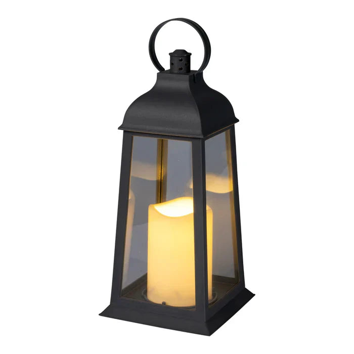 Lantaarn met Led in een Set - 2 Stuks met Realistisch Flikkerende Kaars voor Binnen en Buiten