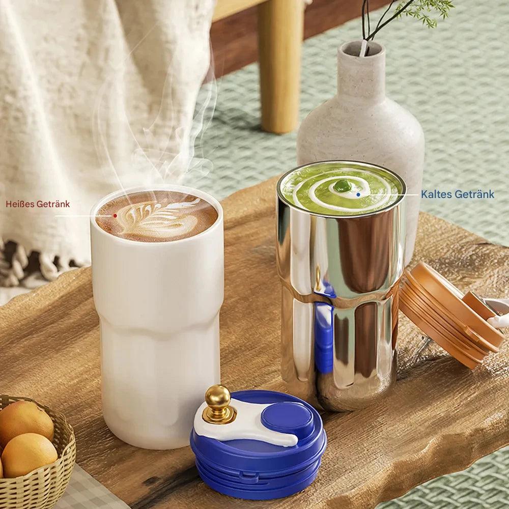 Compacte Thermomok met Temperatuurweergave - 410 Ml Mok voor Warme en Koude Dranken