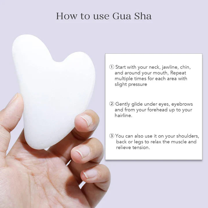 Instant Glow Gua Sha & Jade Roller Set | voor een Stralende Huid en Natuurlijke Ontspanning