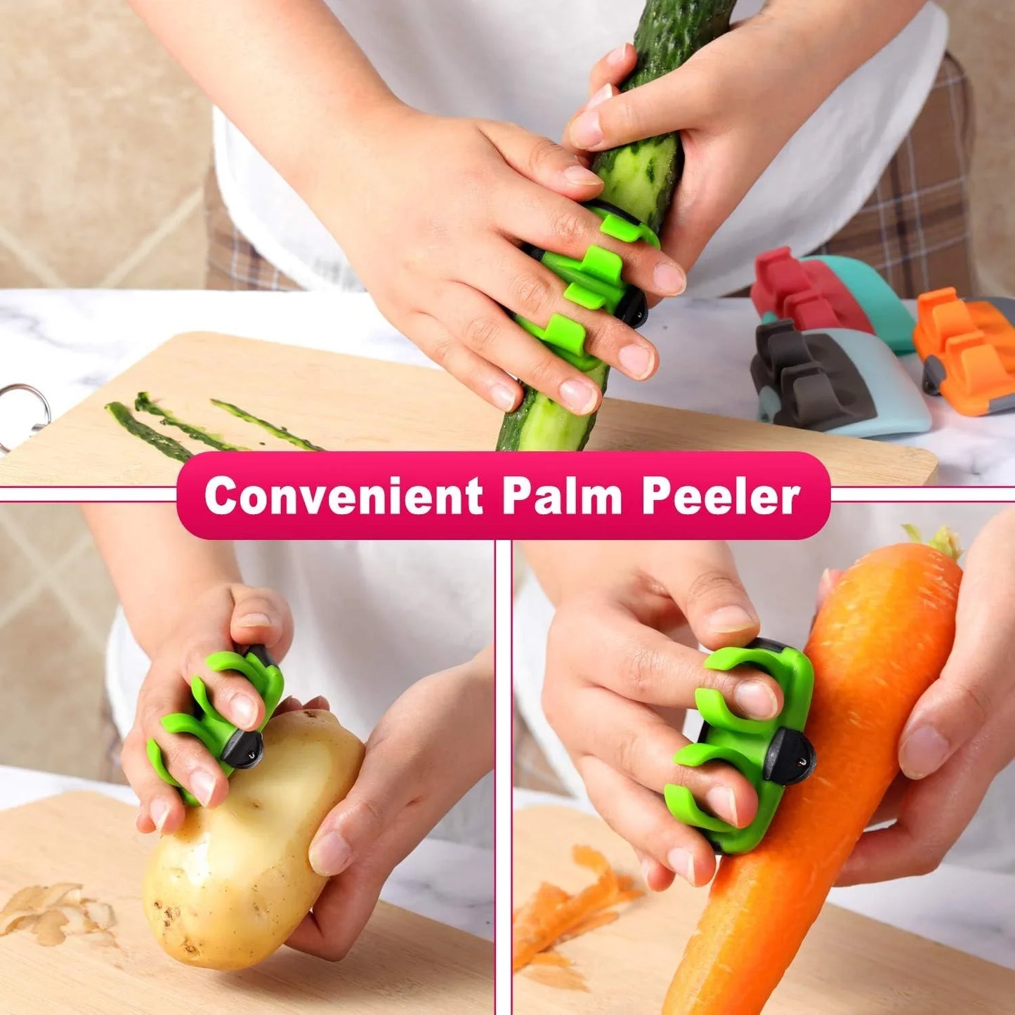 4-delige Vinger Groenteschiller Set
