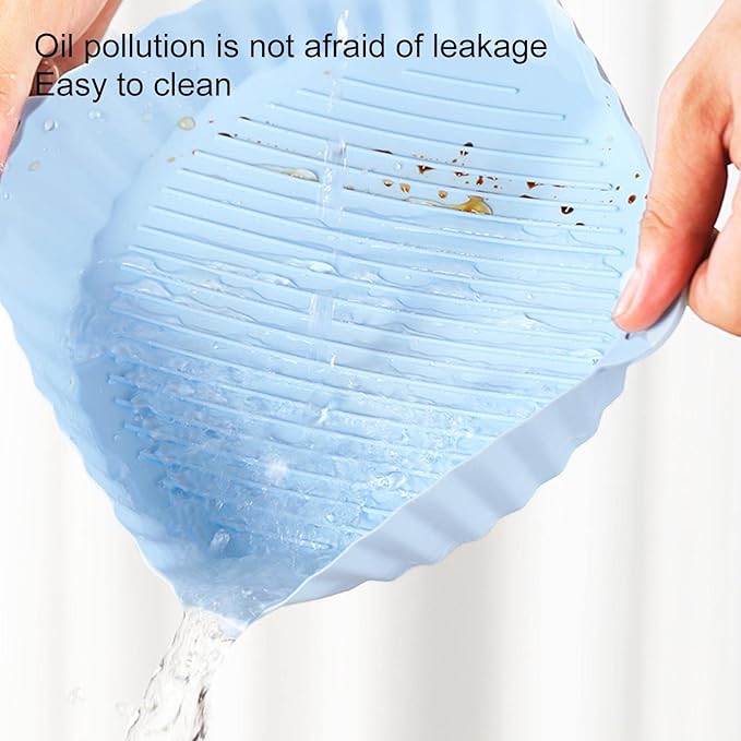 Silicone Inzetstuk voor Heteluchtfriteuse - Herbruikbaar , Antiaanbaklaag & Gemakkelijk Schoon Te Maken