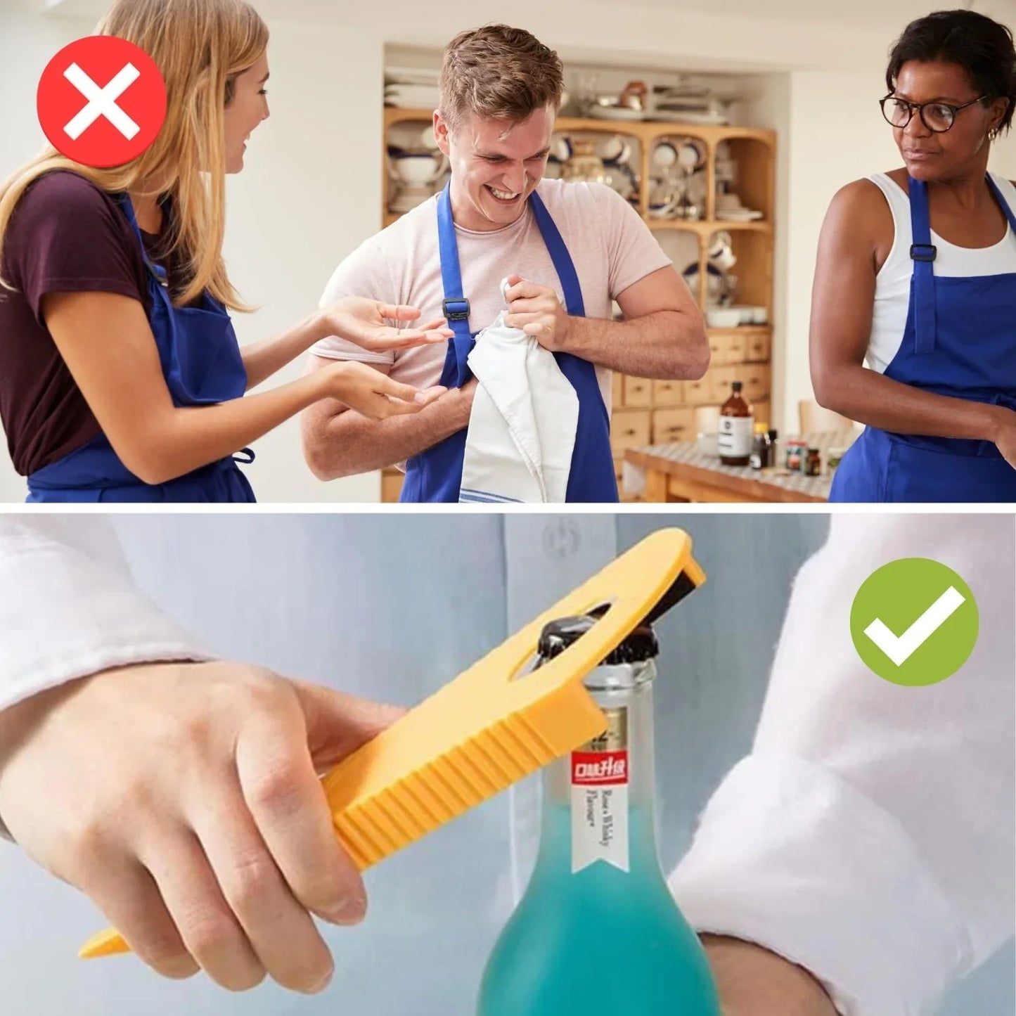 Ergonomische Flesopener met Praktisch Handvat voor Eenvoudig Gebruik
