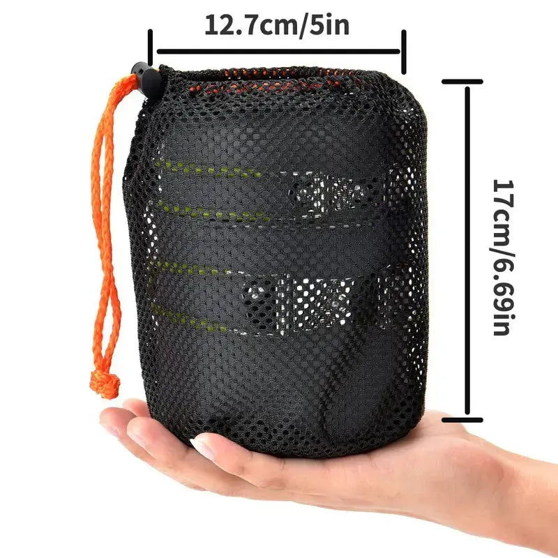 Camping Pannenset met Roestvrijstalen Bestek en Draagtas