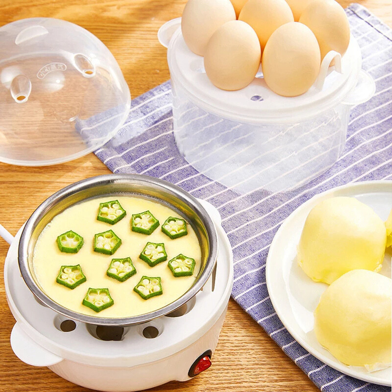 Elektrische Eierkoker & Stoomoven - Compact Multifunctioneel Apparaat voor Perfecte Eieren en Gestoomd Voedsel
