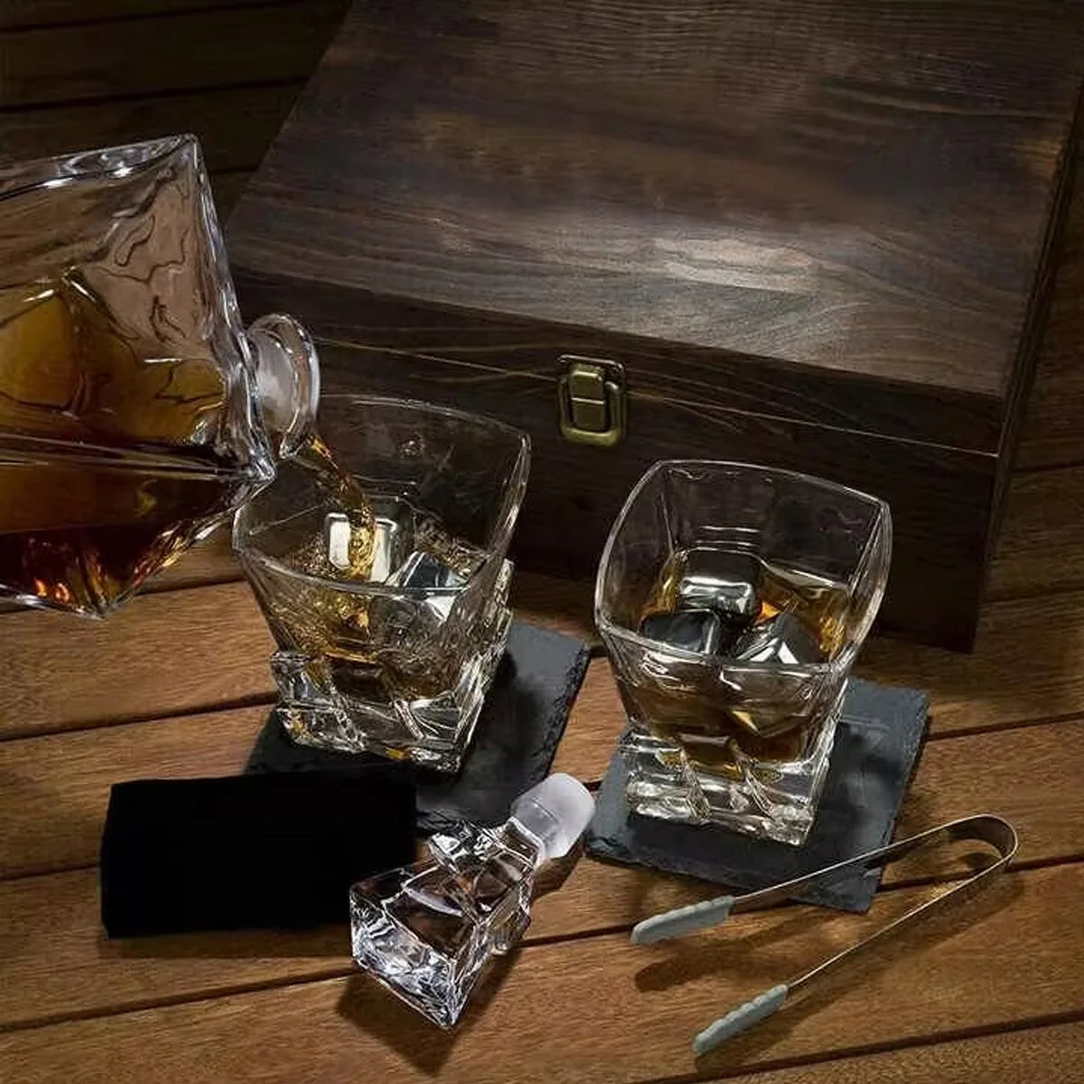 Exclusieve Kristallen Whiskeyset met Karaf en Bekers