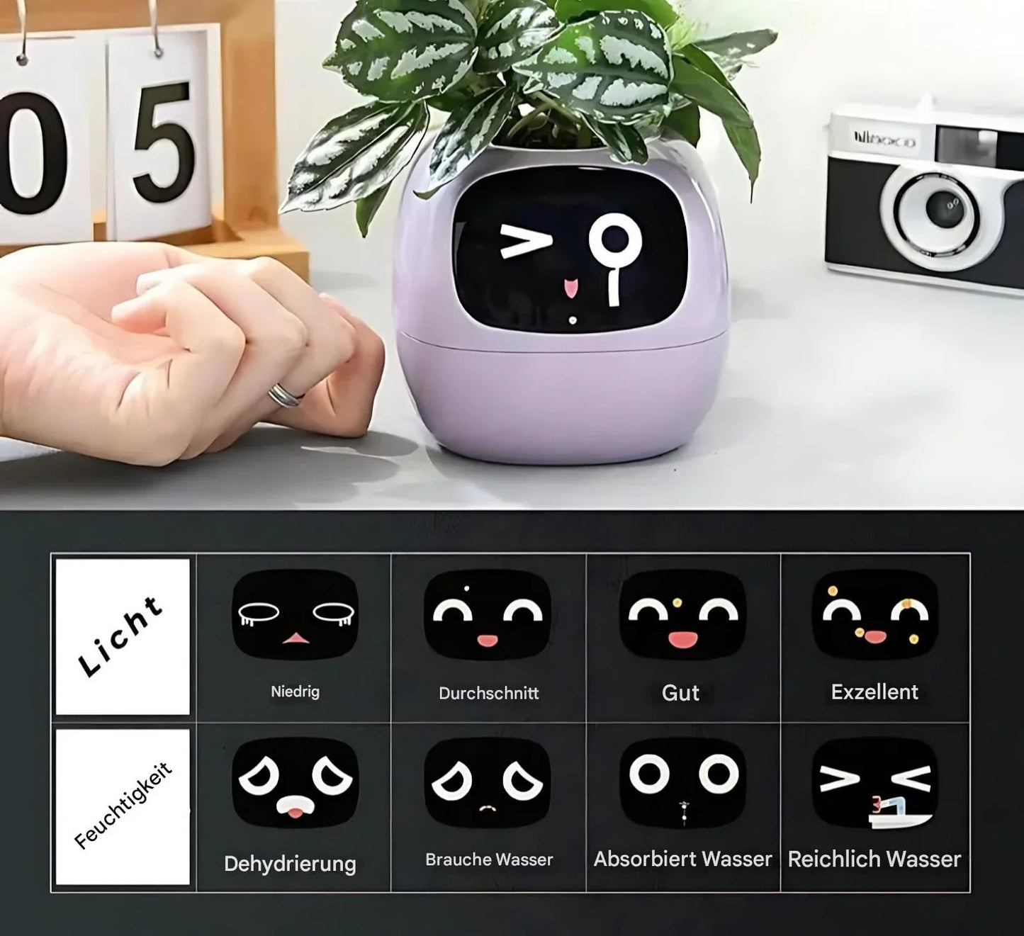 Automatische Slimme Bloempot met Bewateringssysteem en Led-verlichting