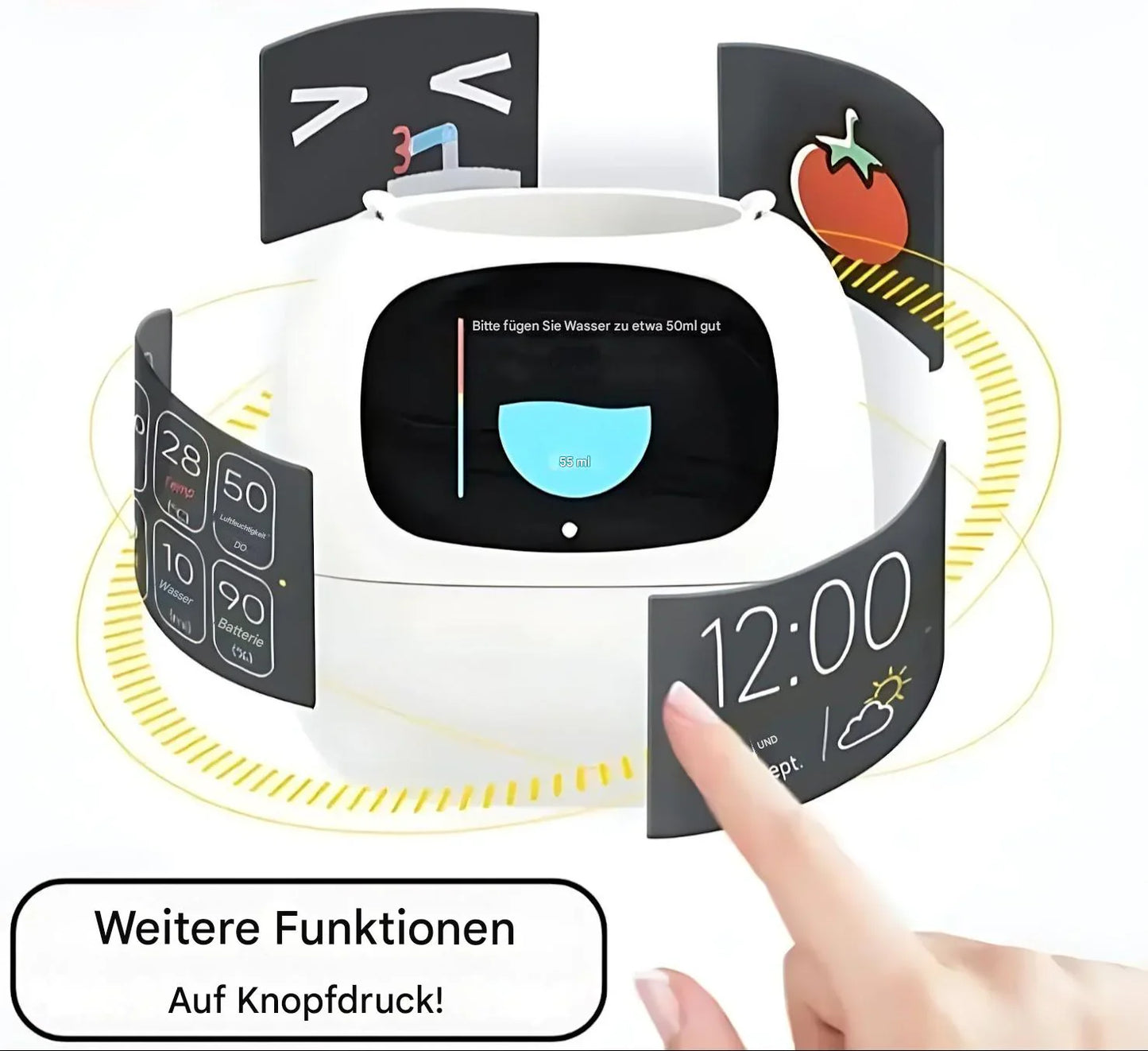Automatische Slimme Bloempot met Bewateringssysteem en Led-verlichting