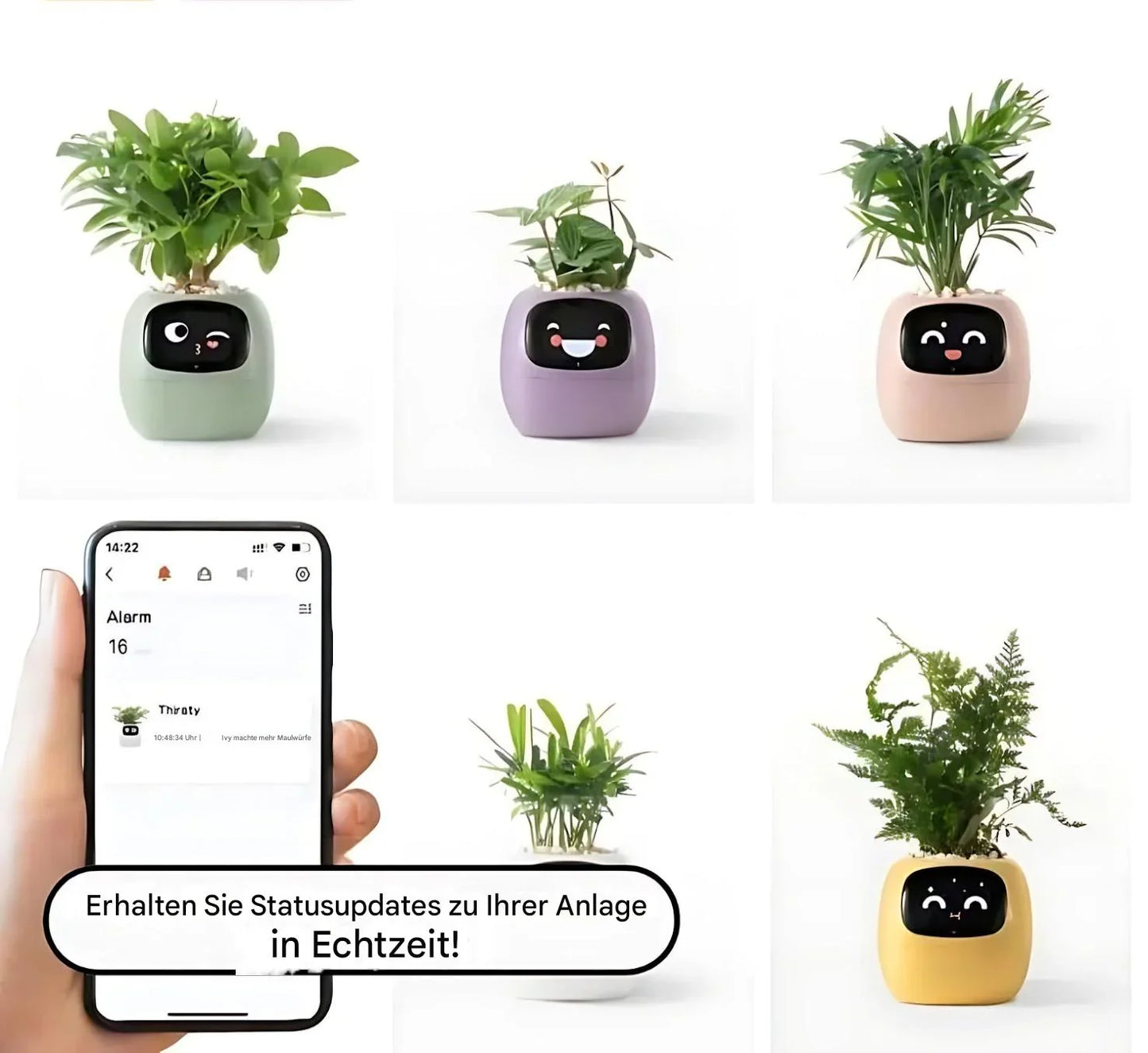 Automatische Slimme Bloempot met Bewateringssysteem en Led-verlichting