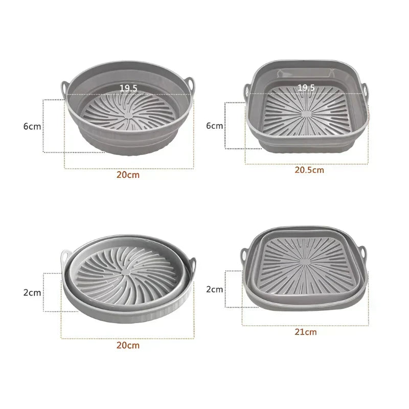 Warmtebestendige Siliconen Inzet voor Heteluchtfriteuses met Antiaanbaklaag