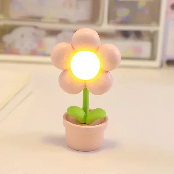 Leuke Bloem Nachtlamp voor Kinderen - Led Tafellamp in Bloemmotief voor de Kinderkamer