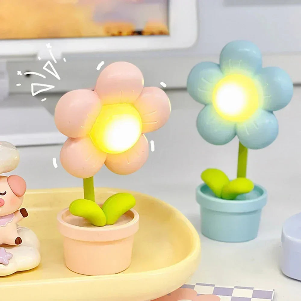 Leuke Bloem Nachtlamp voor Kinderen - Led Tafellamp in Bloemmotief voor de Kinderkamer