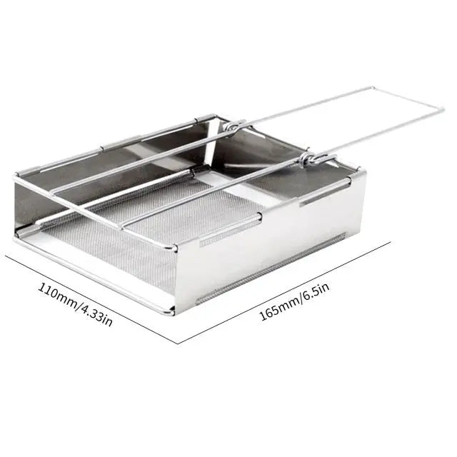 Opvouwbaar Roestvrijstalen Houtkacheltje - Draagbaar Campingfornuis om Buiten Te Koken