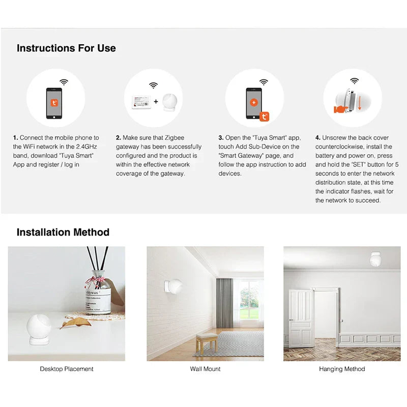Pir Bewegingsmelder ( Zigbee 3.0 )