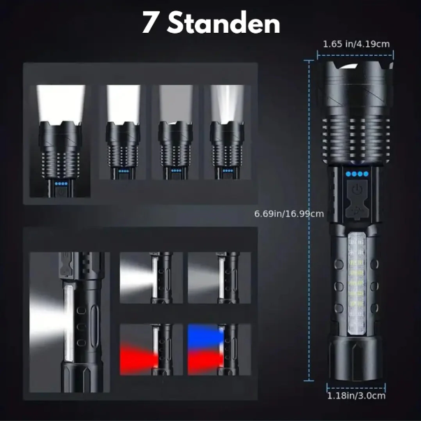 Hoogwaardige Militaire Zaklamp met 5000 Lumen
