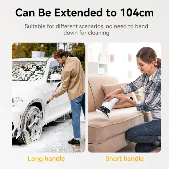 Snoerloze Elektrische Schoonmaakborstel met 7 Verwisselbare Opzetstukken