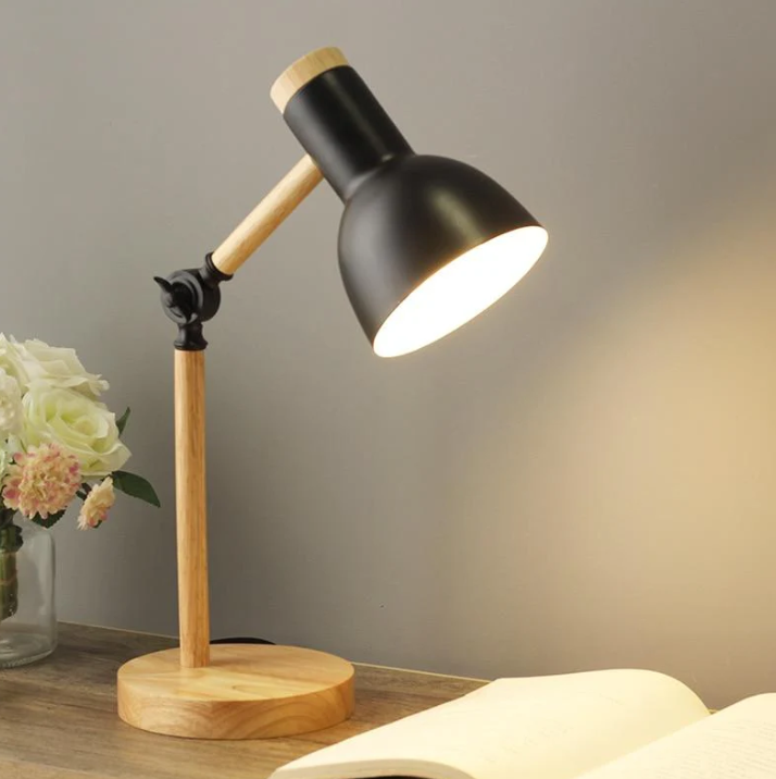 Scandinavische Houten Tafellamp