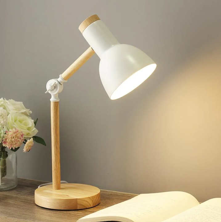 Scandinavische Houten Tafellamp