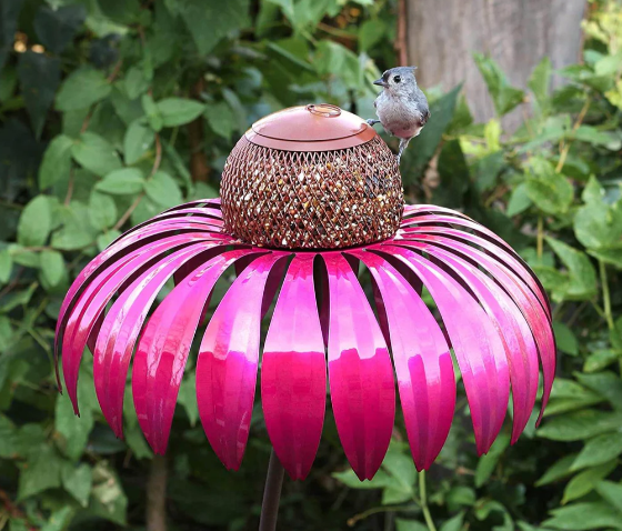 Vogelvoerstation in Bloemmotief