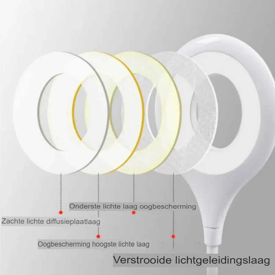 Compact en Oplaadbaar Nachtlampje - Flexibel Led-licht voor Bureau en Nachtkastje
