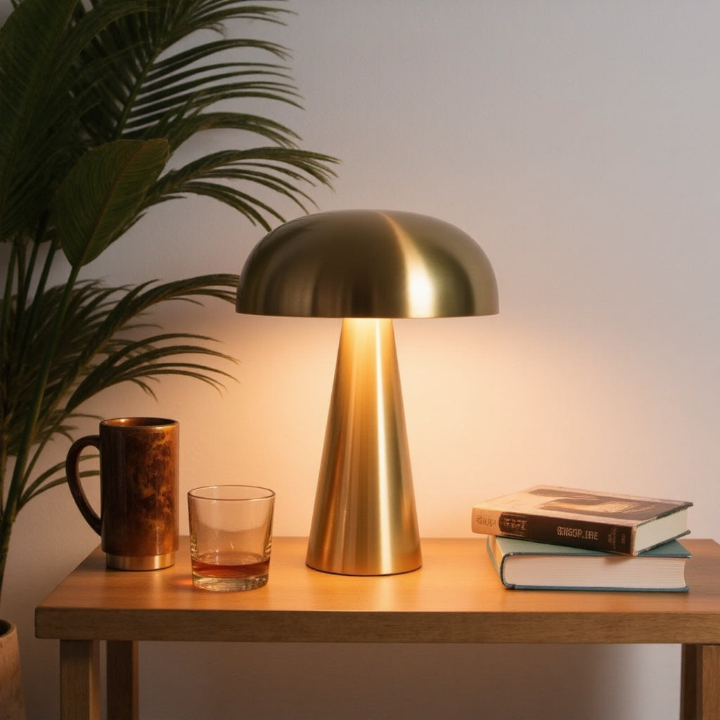 Metalen Paddestoel Lamp