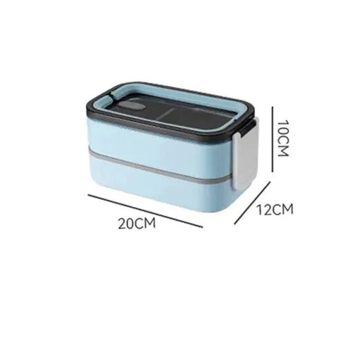 2-laags Roestvrijstalen Bento Lunchbox met Deksel