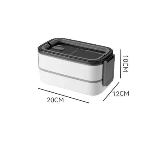 2-laags Roestvrijstalen Bento Lunchbox met Deksel