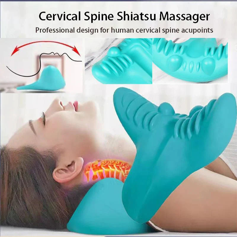 Nek- en Schouderstretcher - Cervicaal Tractiekussen voor Werveluitlijning en Massage