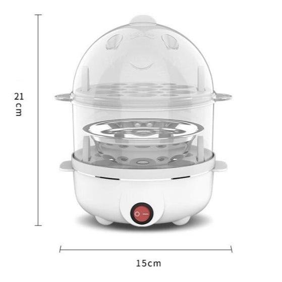 Elektrische Eierkoker & Stoomoven - Compact Multifunctioneel Apparaat voor Perfecte Eieren en Gestoomd Voedsel