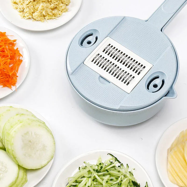 Multifunctionele Groentesnijder met Zeef - 3-in-1 Keukenrasp voor Groenten & Fruit | Praktische Keukenhulp met Lekbak