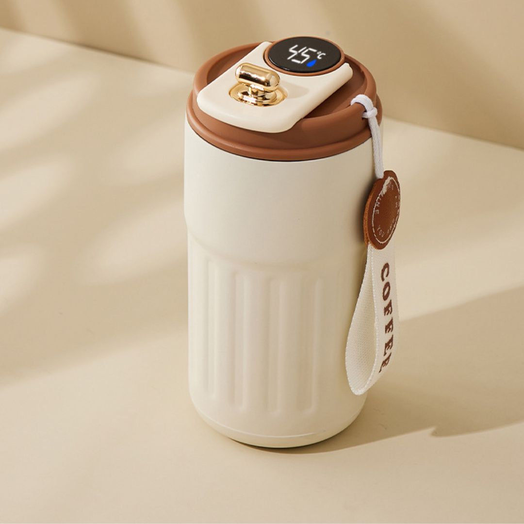 Roestvrijstalen Koffiemok met Led Temperatuurweergave 450 Ml