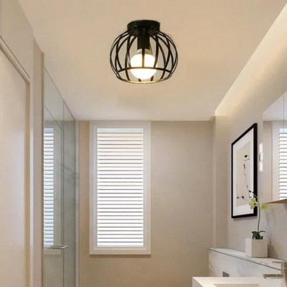 Moderne Plafondlamp in Loftstijl met Open Kooi