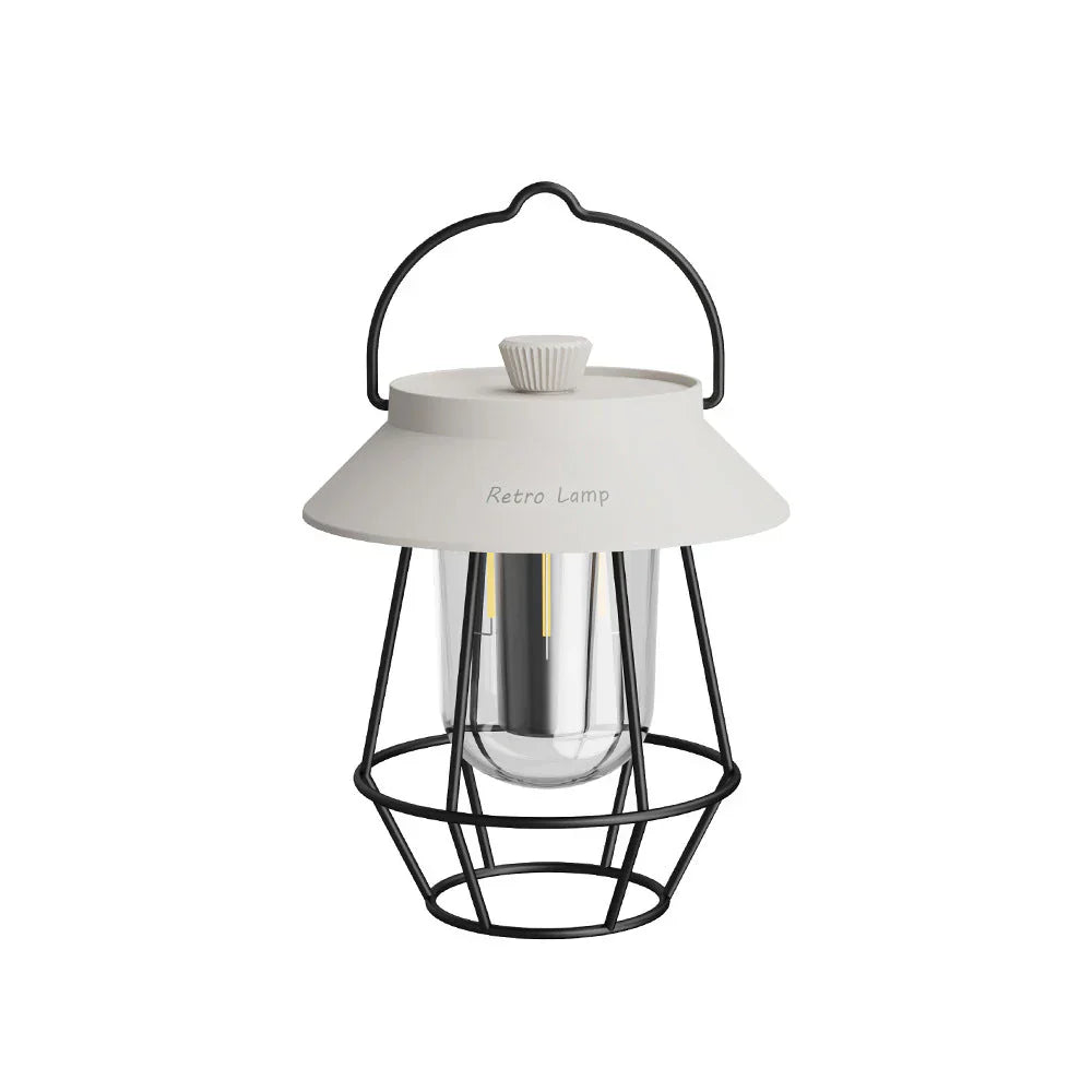 Led Camping Lantaarn in Retro Design - Draagbare Lamp voor Binnen en Buiten