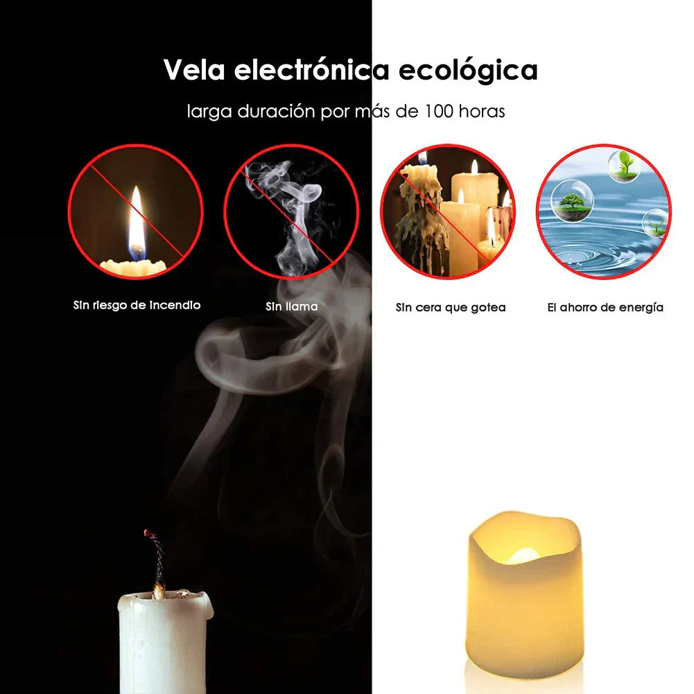 Led Theelichtjes op Batterijen met Warm Wit Flikkerend Effect