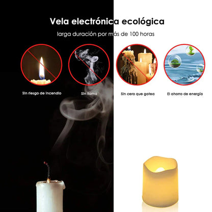 Led Theelichtjes op Batterijen met Warm Wit Flikkerend Effect