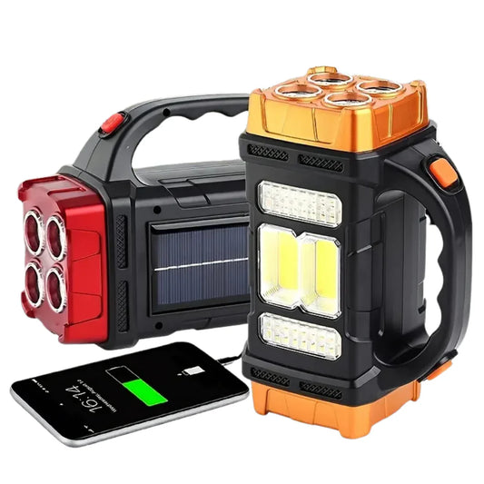 3-in-1 Zaklamp voor Noodgevallen met Usb-oplader en Handvat
