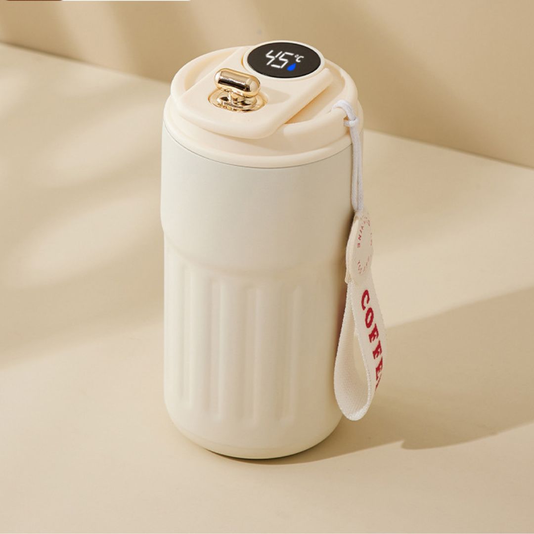 Roestvrijstalen Koffiemok met Led Temperatuurweergave 450 Ml