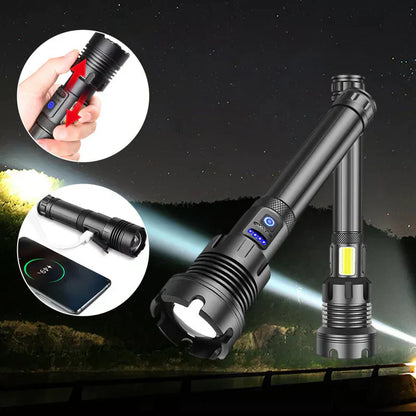 Tactische Zaklamp - Led Zaklamp met Zoom & Powerbankfunctie