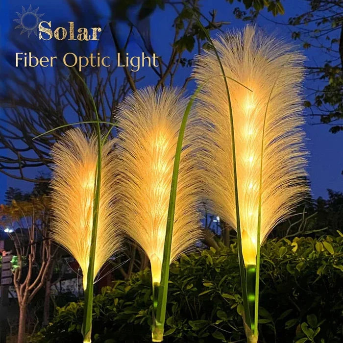 Decoratieve Rotan Tuinverlichting - Solarlamp in Grasdesign voor Buiten