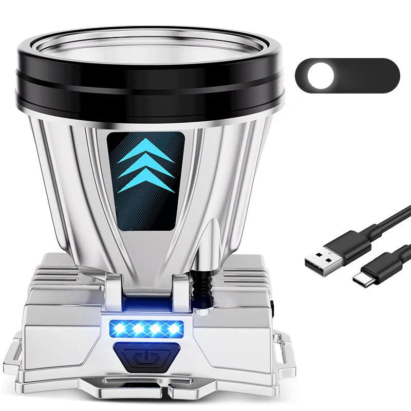 Breedstralende Led-hoofdlamp met Powerbankfunctie en Usb-oplaadpoort