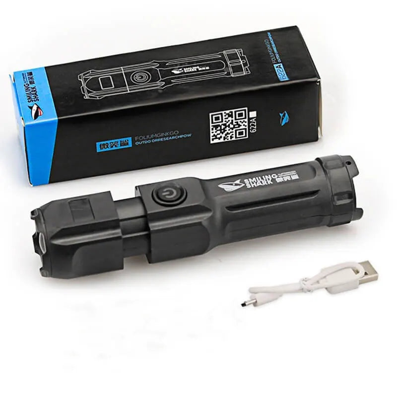 Krachtige Led Zaklamp met Zoom Oplaadbare Usb Campinglamp