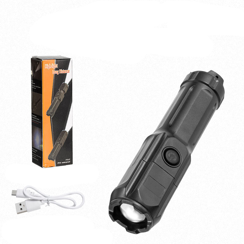 Krachtige Led Zaklamp met Zoom Oplaadbare Usb Campinglamp