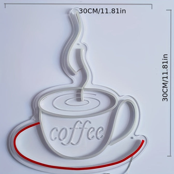 Led Neon Koffiekop Wandlamp