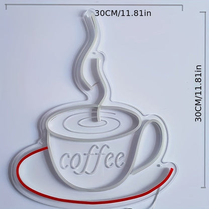 Led Neon Koffiekop Wandlamp