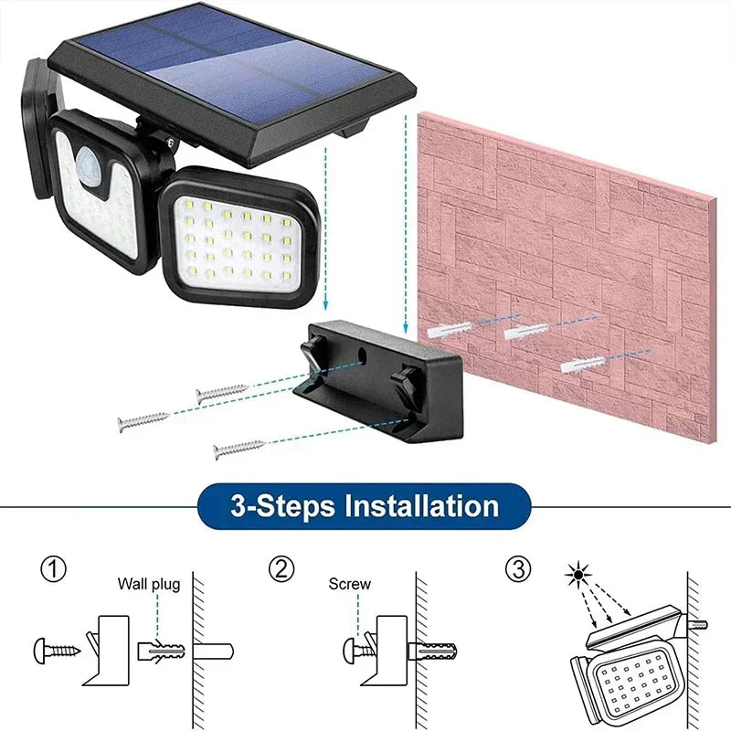 Buitenwandlamp op Zonne-energie