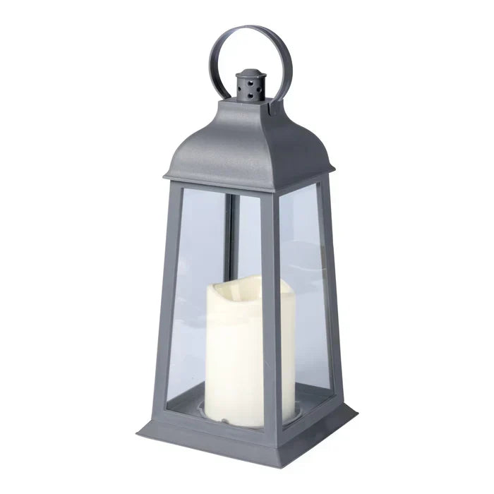 Lantaarn met Led in een Set - 2 Stuks met Realistisch Flikkerende Kaars voor Binnen en Buiten